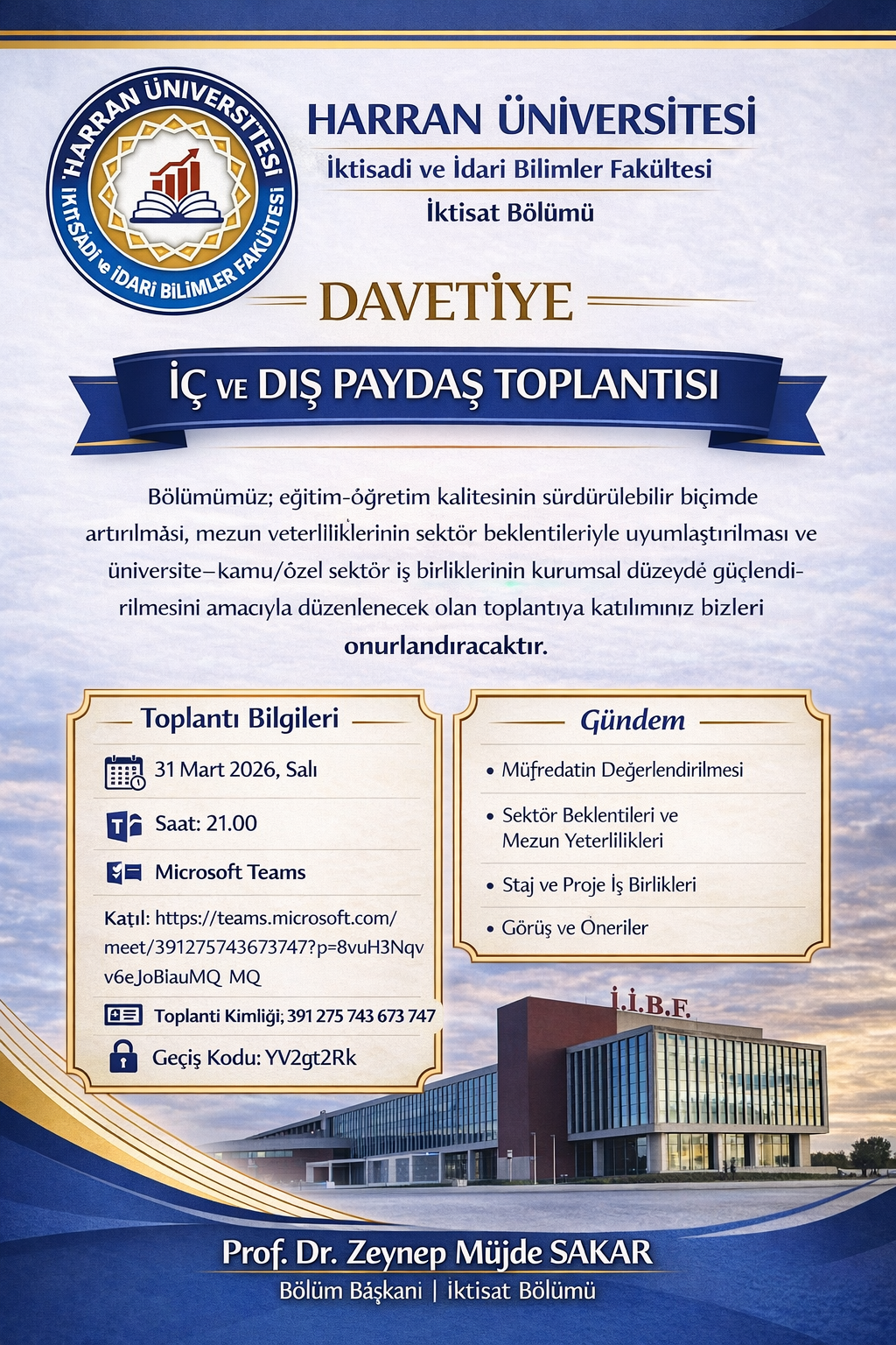 İç ve Dış Paydaş Toplantımız Gerçekleştirildi